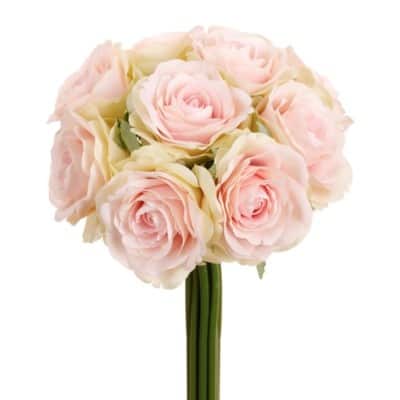 silk Pink Rose Bouquet silk bridal flowers