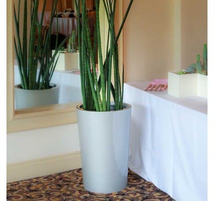 Round vase fiberglass planter