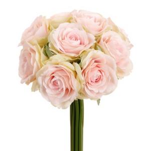 Silk Pink rose wedding bouquet