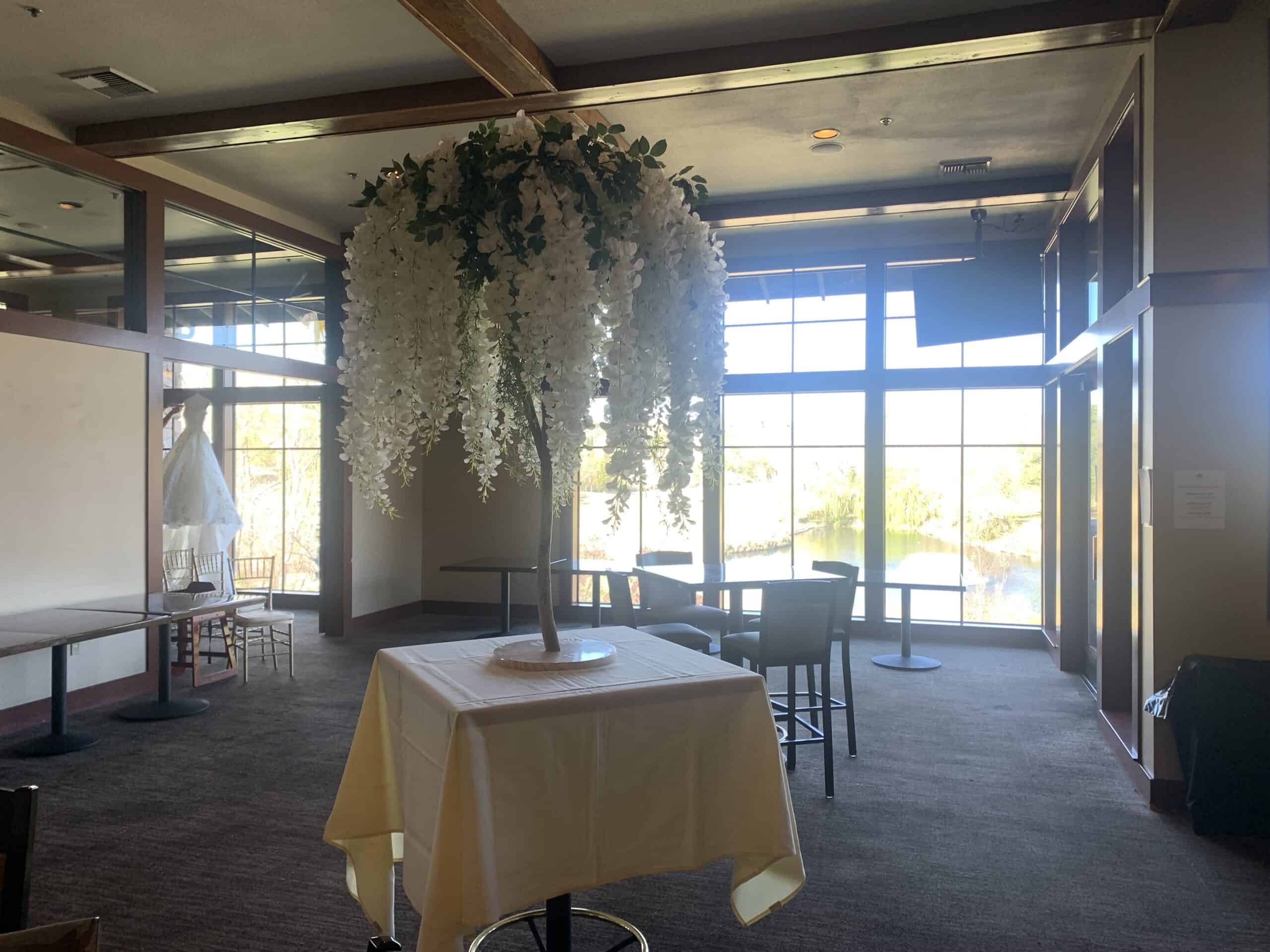 White wisteria bridal tree