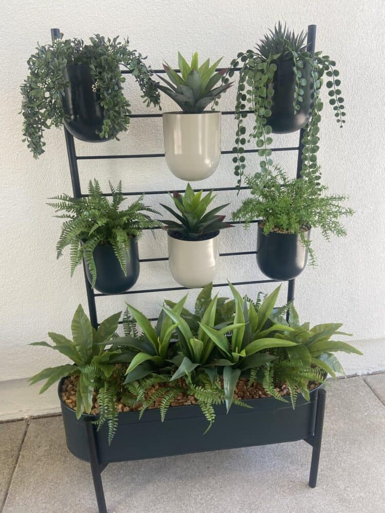 Outdoor artificial plant stand